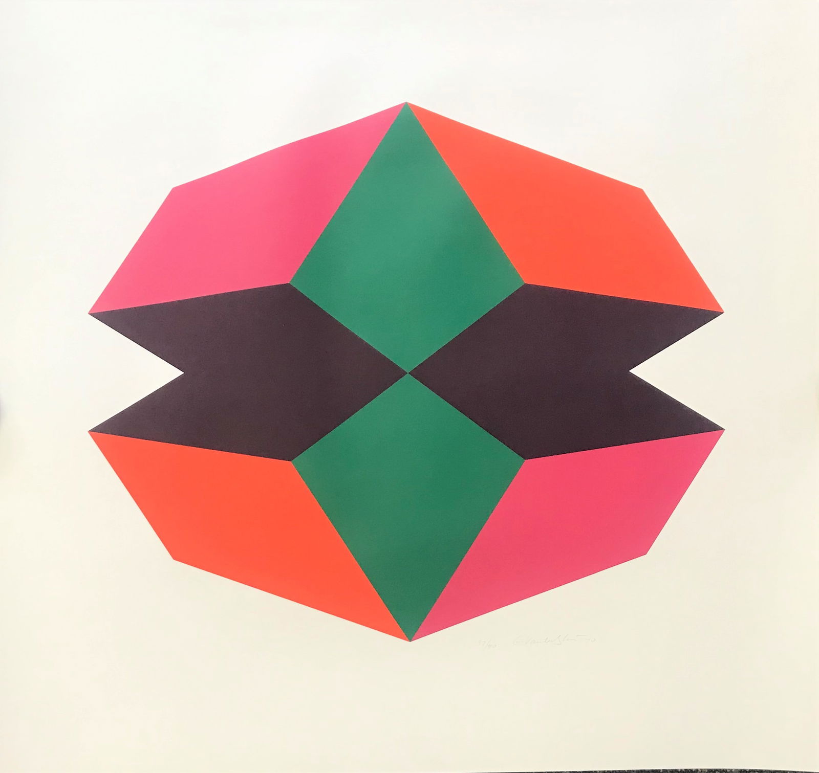 George Vander Sluis (CO, NY        ) Op Art Silkscreen Print, 1970. (1 of 3)