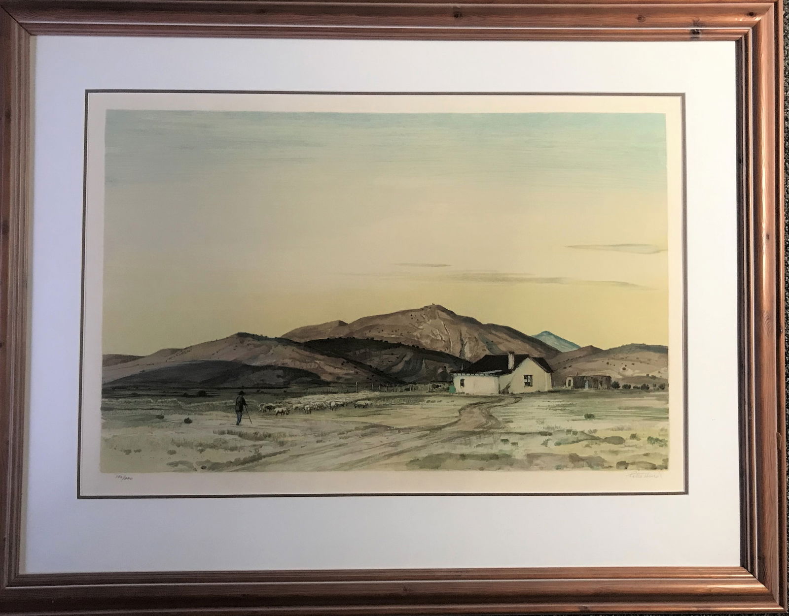 Peter Hurd (NM, TX 1904-1984)   "Faraway Place", Pencil Signed Color Lithograph. (1 of 8)