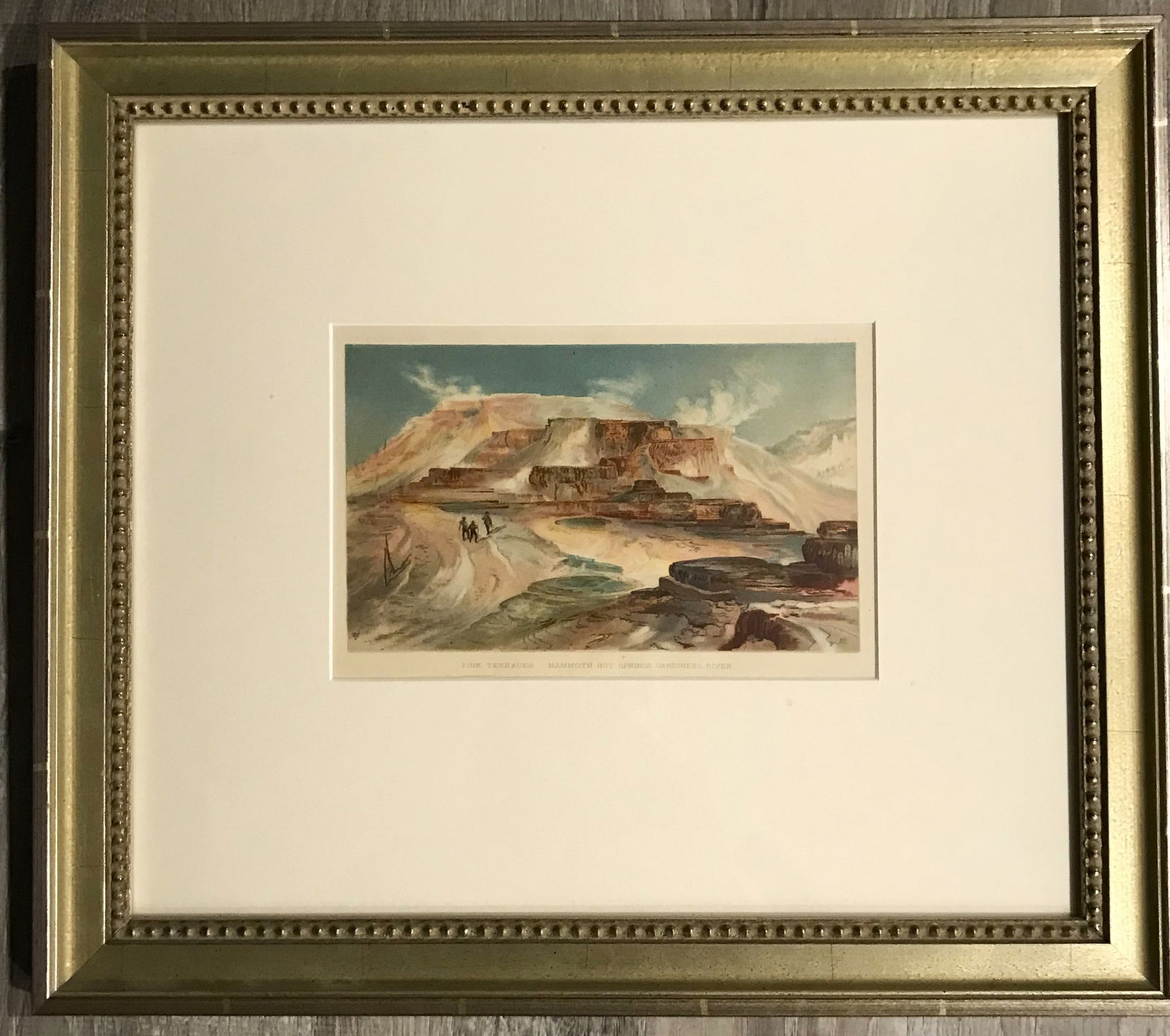 Thomas Moran (1837-1926) "Pink Terraces Mammoth Hot Springs, Gardiner's River", c. 1878. (1 of 4)