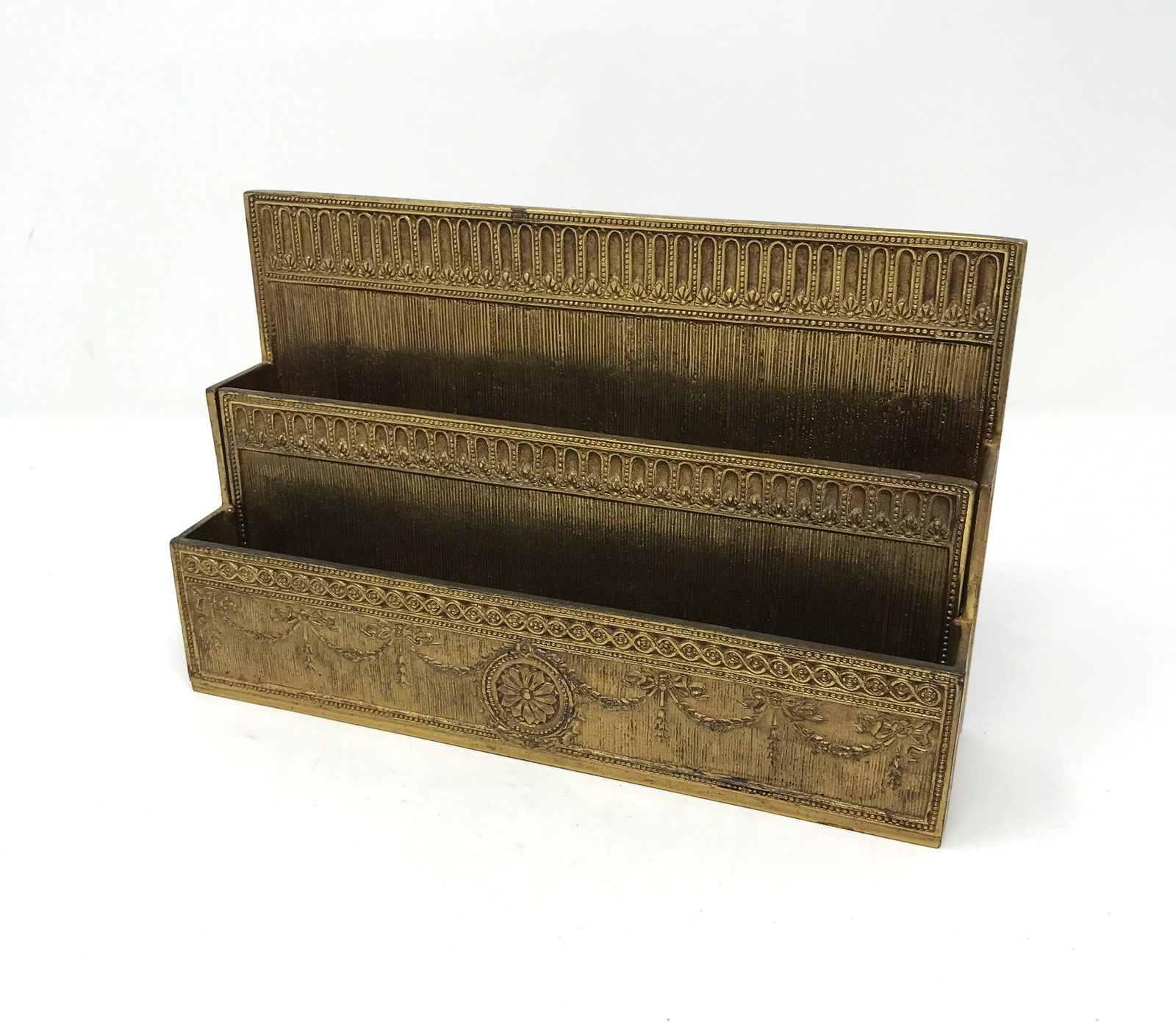 Tiffany Studios Two Compartment Letter Rack, c. 1910. (1 of 5)