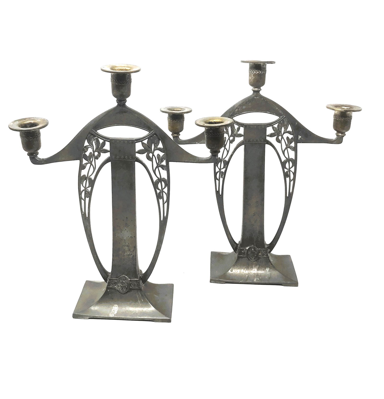 WMF Jugendstil Candelabras, c. 1900. (1 of 5)