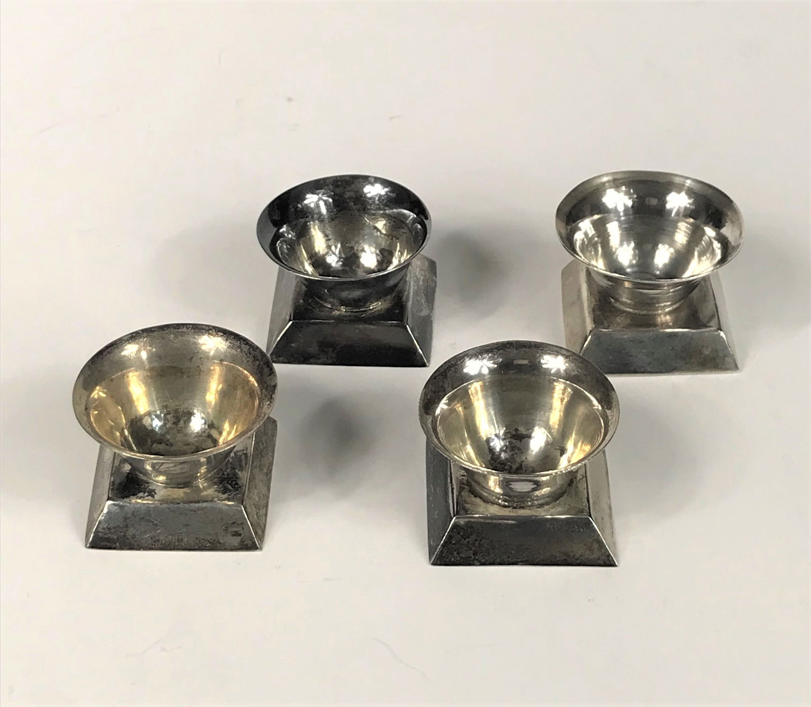 Willam Spratling (1901-1967) -Four (4 pc.)  Footed Silver Salt Cellars, c. 1940. (1 of 4)