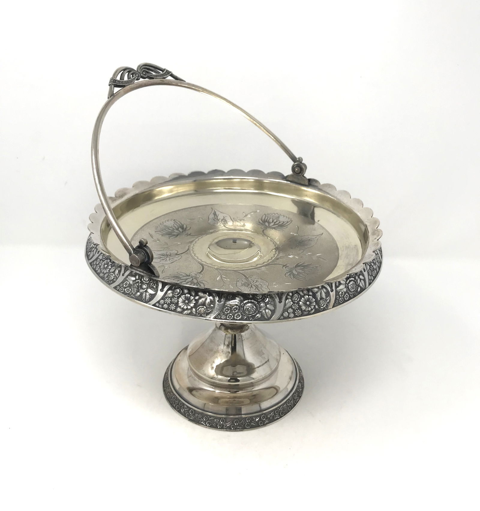 Aesthetic Movement Victorian Wilcox Silver Plate Cake/Bridal Basket (1 of 7)
