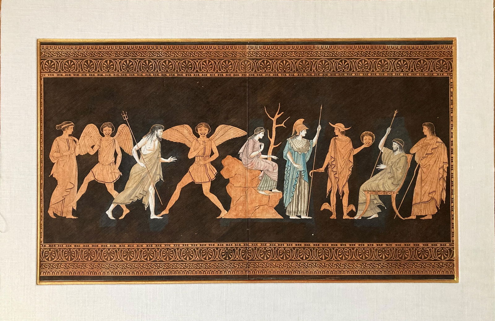 William Hamilton (1730-1803) "Attic Kalix-Krater", Engraving, Circa 1766. (1 of 2)