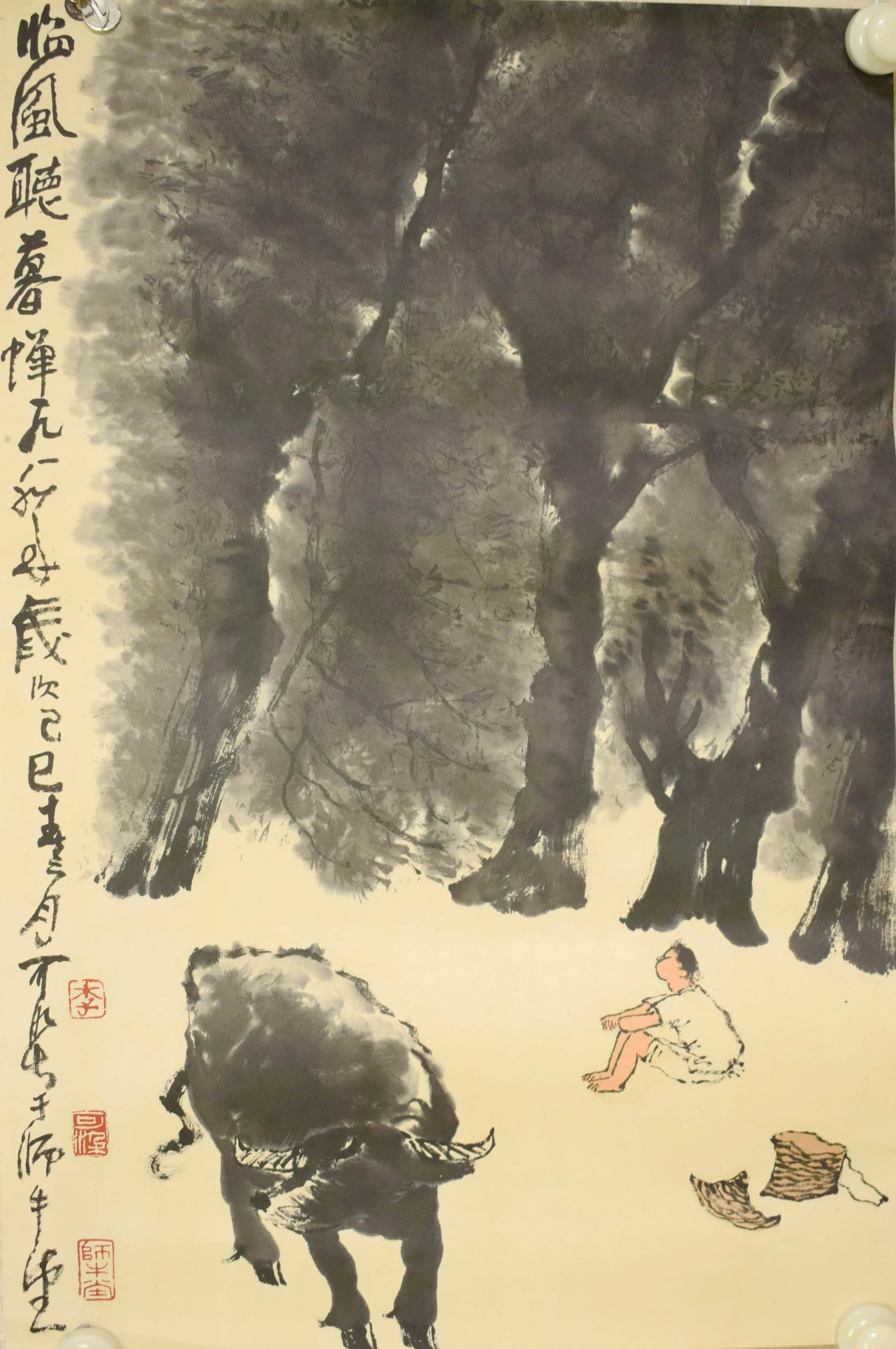 A Chinese Ox Painting: 69cm*45cm;