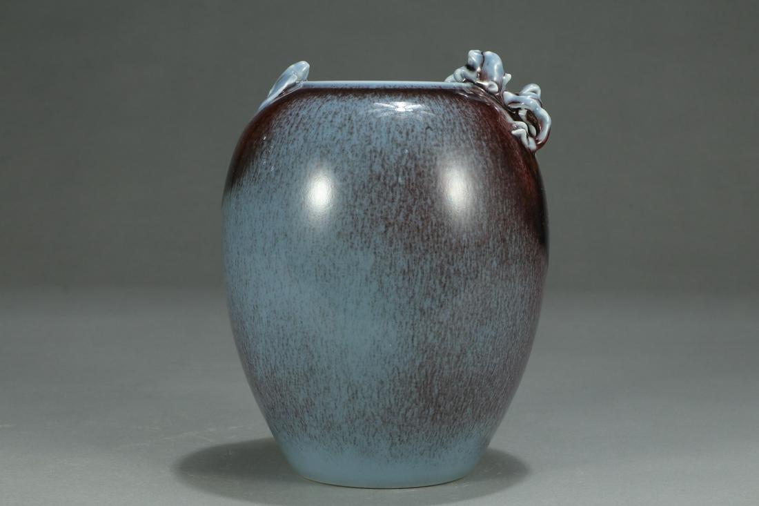 A Transmutation Glaze Dragon Pattern Water Wash: Height: 18; Belly-Diameter: 16