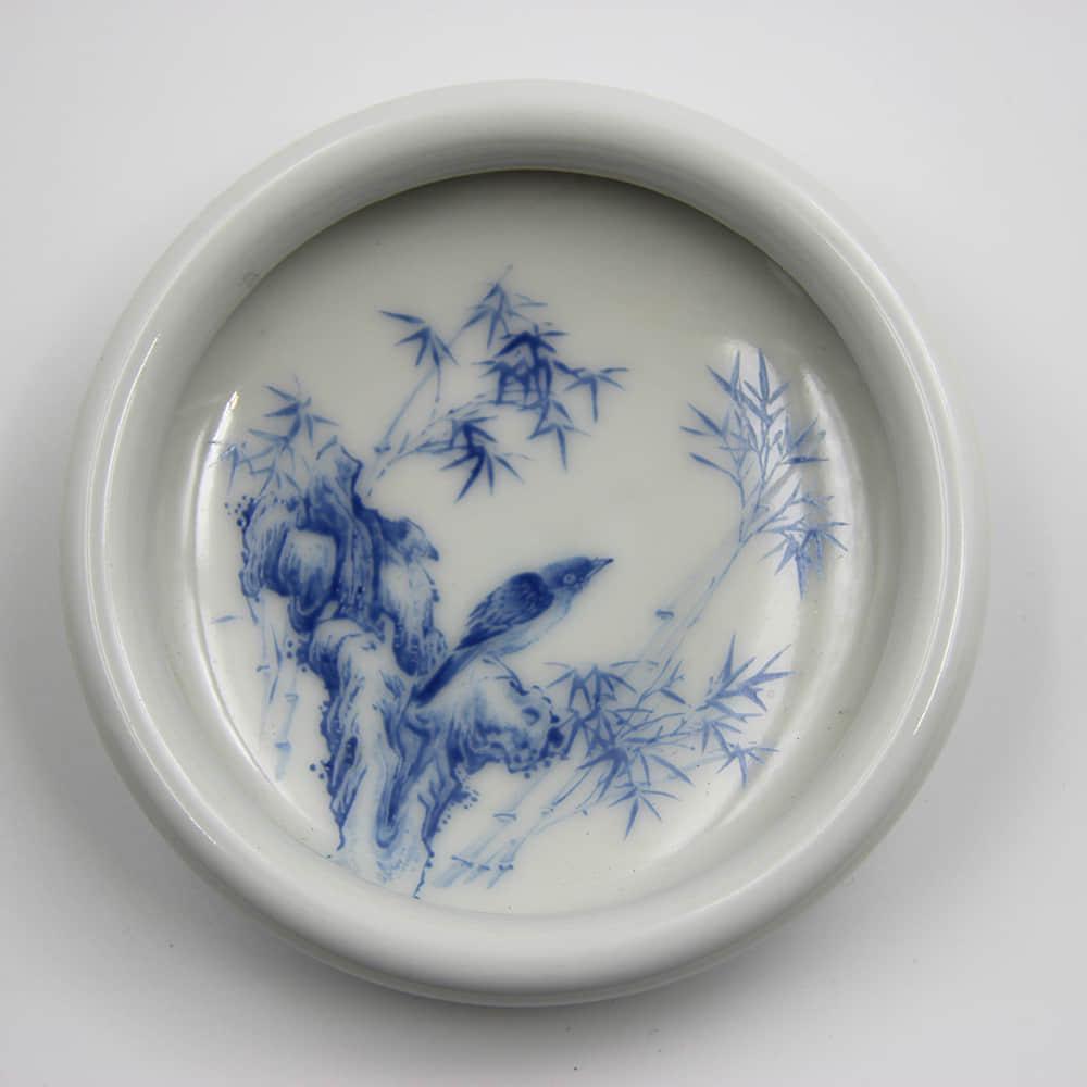 A Famille Rose Flower&Bird   Porcelain Brush Lick (1 of 5)