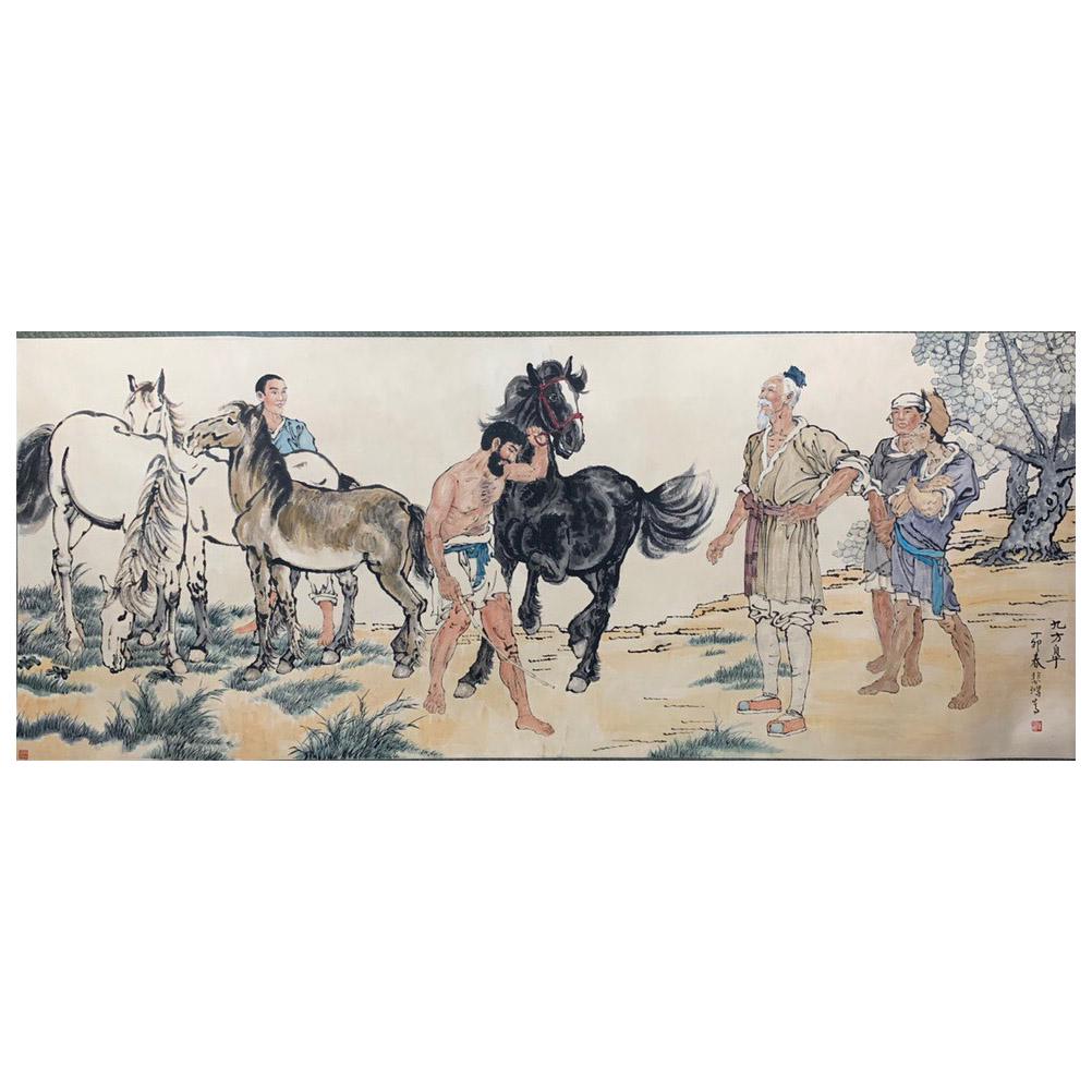 A Chinese Figures&Horse Painting, Xu Beihong Mark (1 of 7)