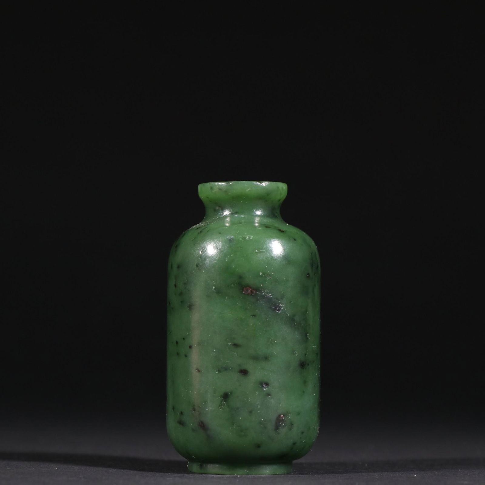 A Green Hetian Jade Snuff Bottle (1 of 9)