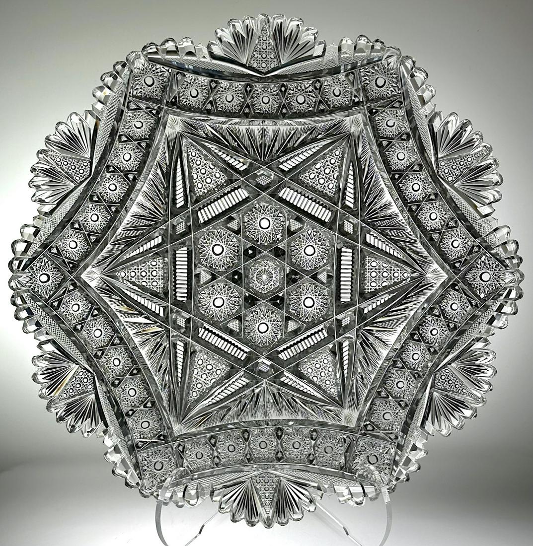 WC Anderson Jewel Star Cut Glass Tray (1 of 3)