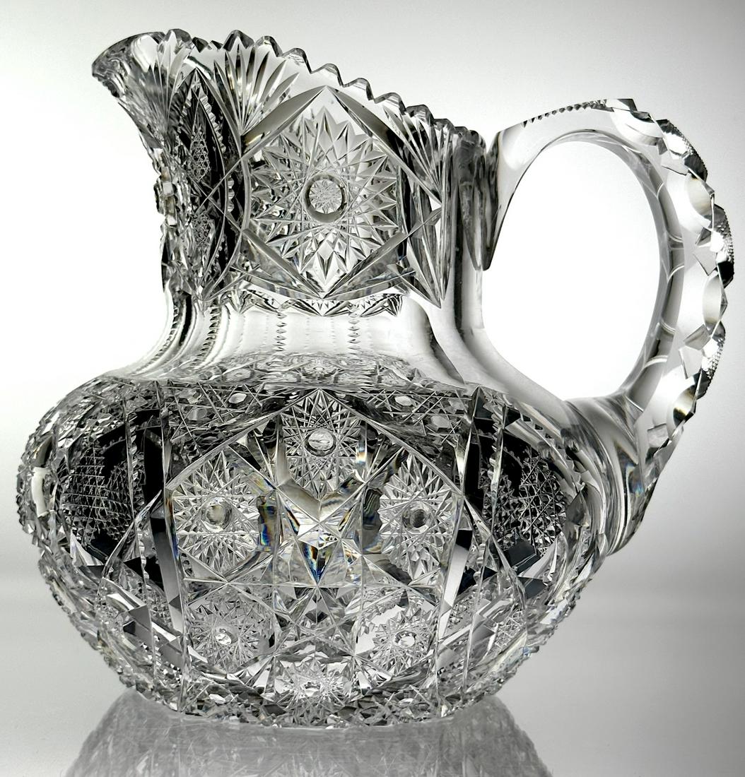 Very Rare WC Anderson Libbey Marcella Cut Glass Pitcher (1 of 8)