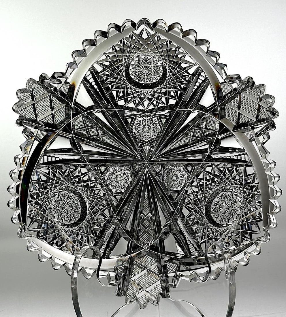 Rare Signed Libbey Wedgemere Cut Glass 7" Plate (1 of 3)