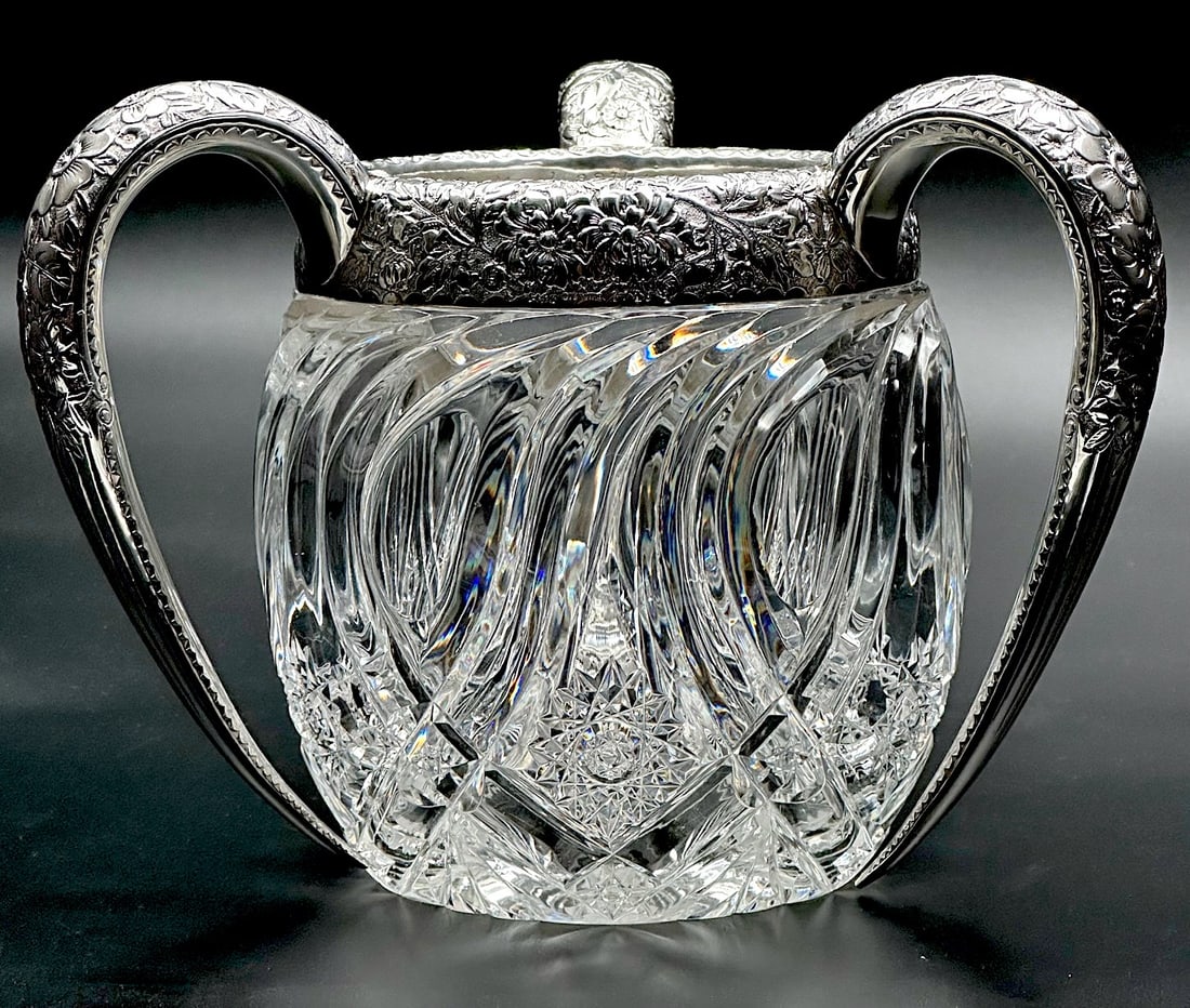 J. Hoare Cut Glass Loving Cup Gorham Sterling Mount (1 of 6)