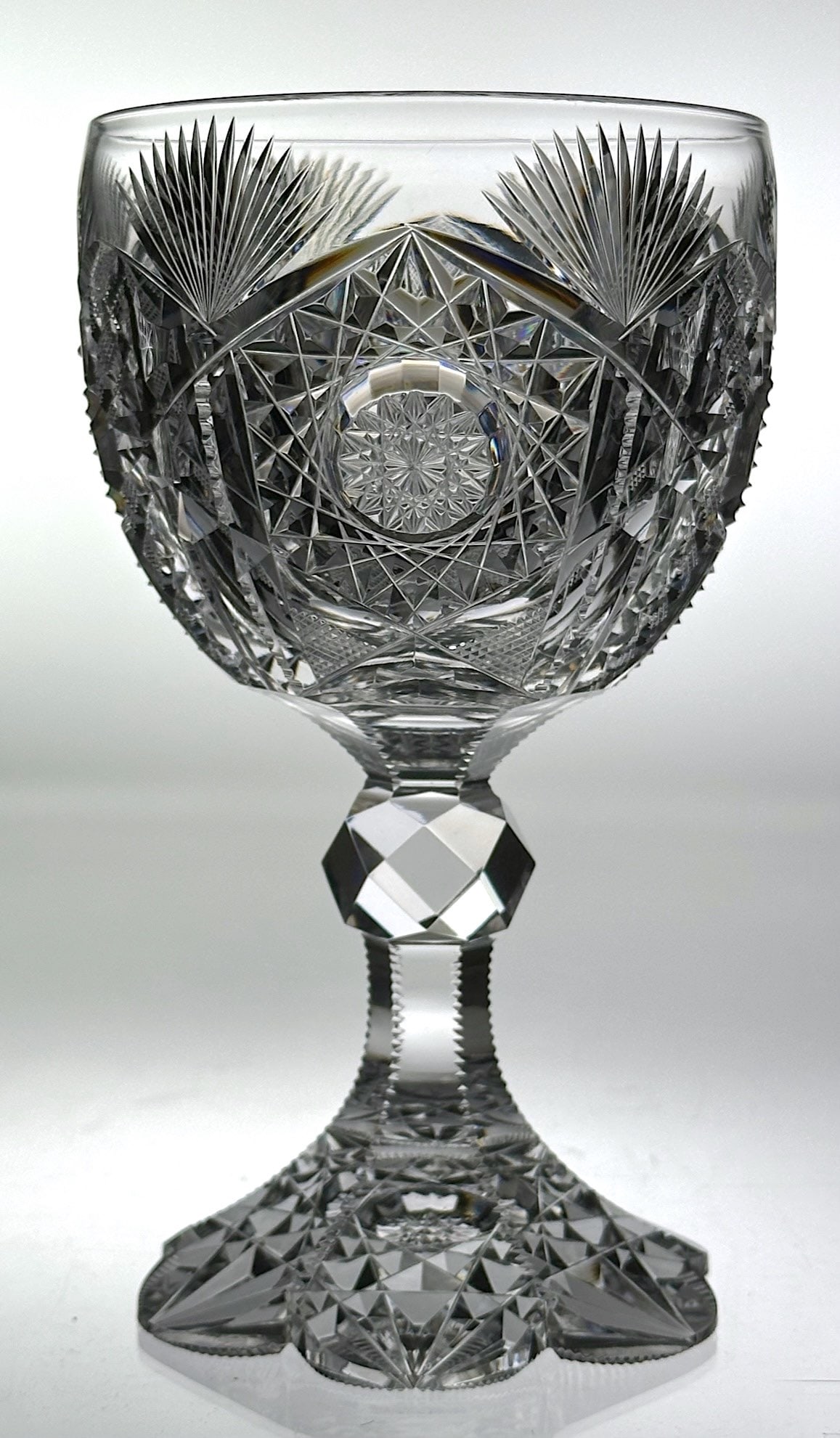 Rare Libbey Wedgemere Cut Glass Water Goblet (1 of 3)