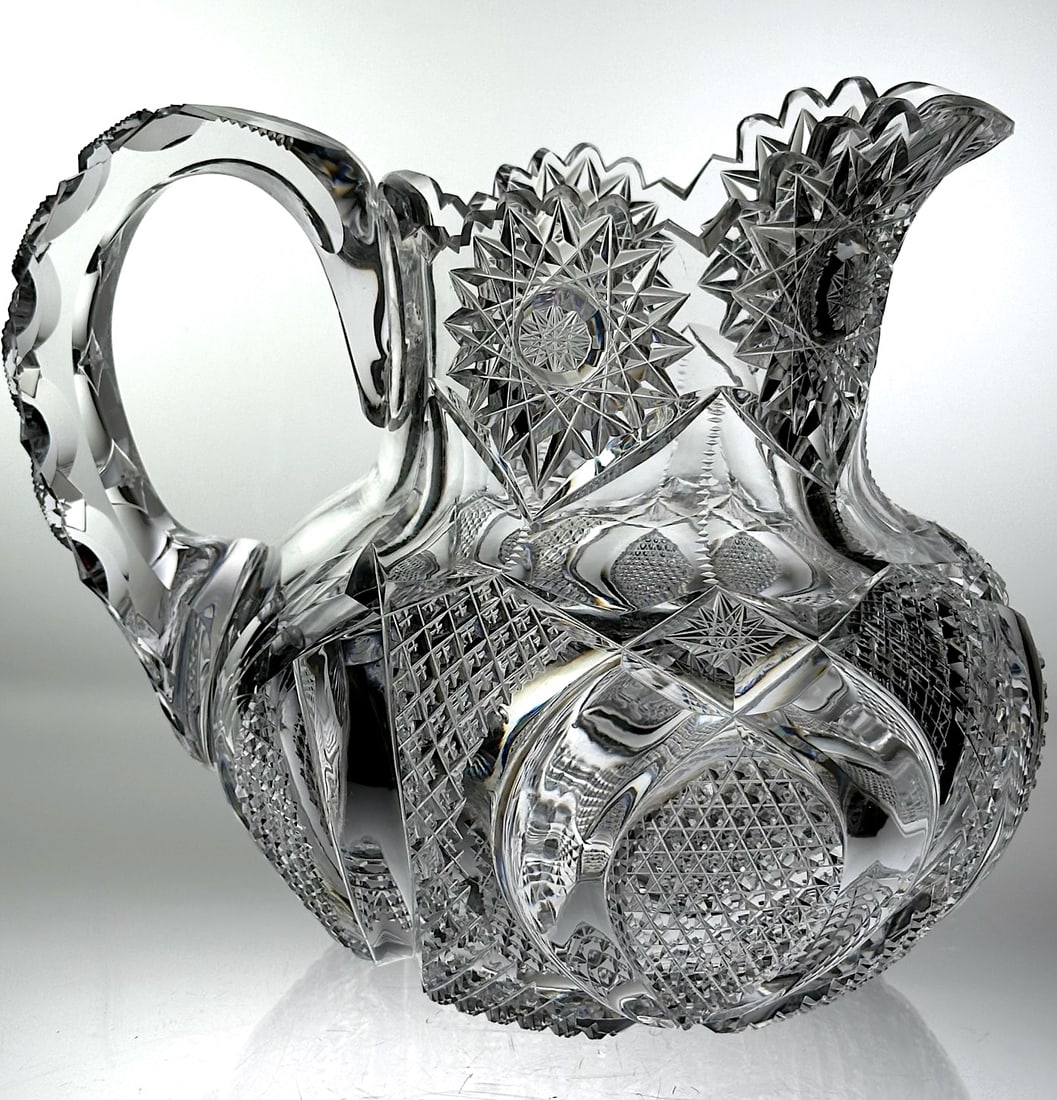 American Brilliant Cut Glass Rare Libbey Columbia Jug (1 of 7)