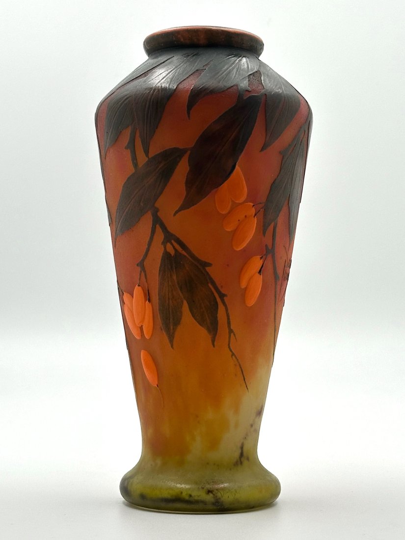 Rare Daum Nancy Marquetry French Art Glass Vase (1 of 8)