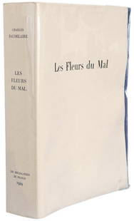 BAUDELAIRE AND LEMAGNY - Les Fleurs du Mal 1949: BAUDELAIRE, Charles (1821-1867) - [Paul LEMAGNY (1905-1977), illustrator]. Les Fleurs du Mal. Les Bibliolatres de France, 1949. Folio. (13 x 10 1/4 inches). 155, [8]pp. 18 full-page etchings by Paul