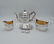 GEORGE III THREE PIECE SILVER TEA SET WITH TRIVET - 2