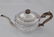 GEORGE III THREE PIECE SILVER TEA SET WITH TRIVET - 5
