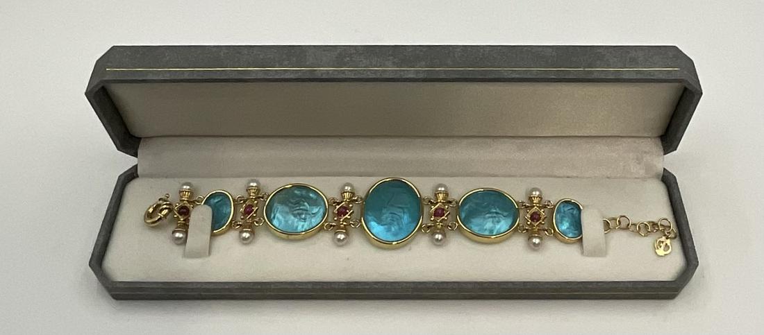 FINE 14K GOLD DESIGNER BRACELET (1 of 6)