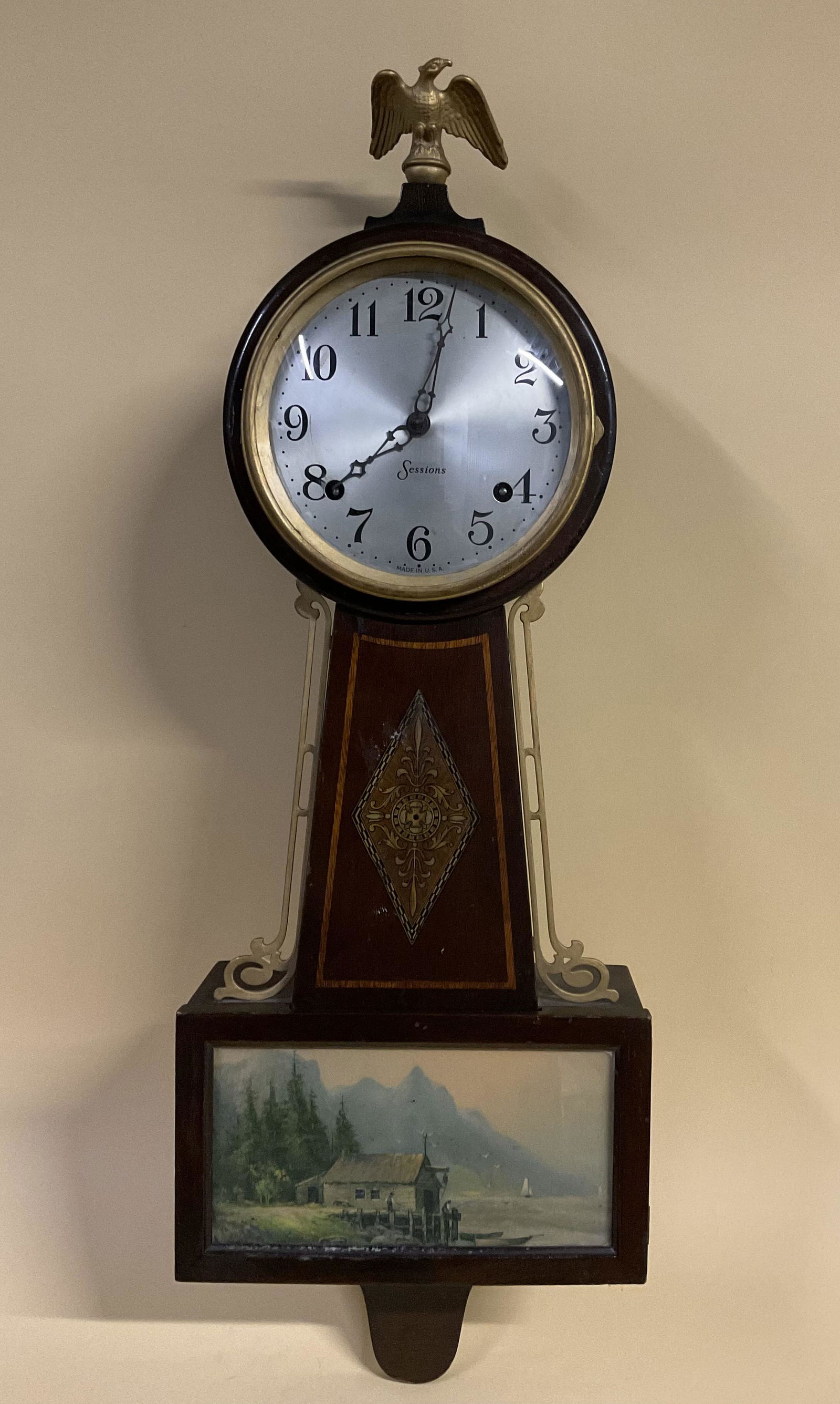 ANTIQUE EAGLE BANJO CLOCK (1 of 3)