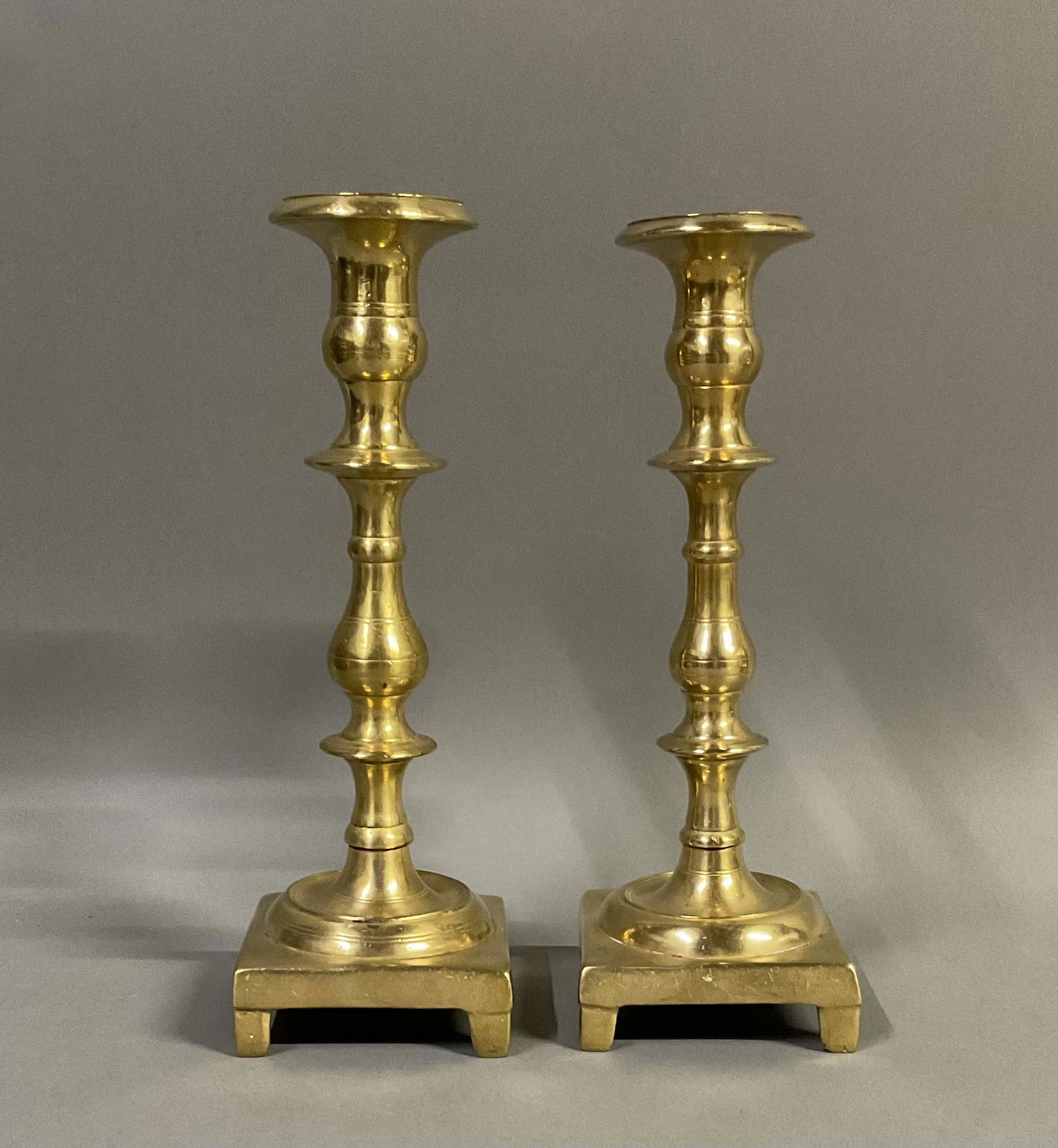 PAIR OF ANTIQUE RUSSIAN CANDLESTICKS (1 of 3)