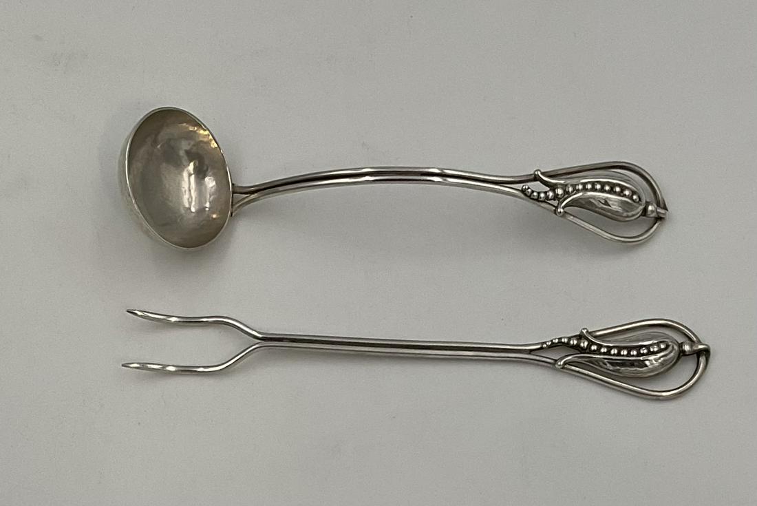 CARL POUL PETERSEN, SILVER LADLE AND FORK (1 of 4)