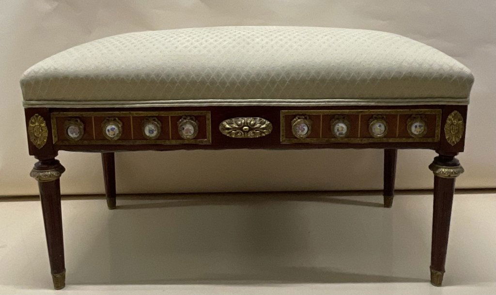 NAPOLEON III STYLE UPHOLSTERED BENCH (1 of 4)