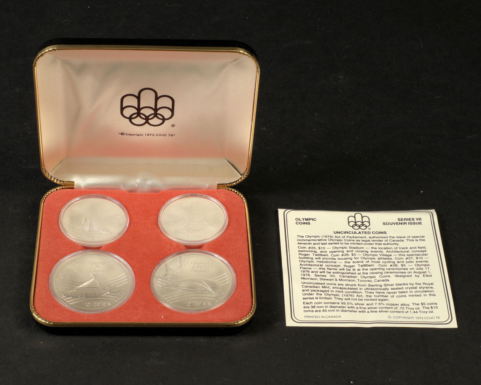 1976 MONTREAL OLYMPICS STERLING COIN SET (1 of 4)