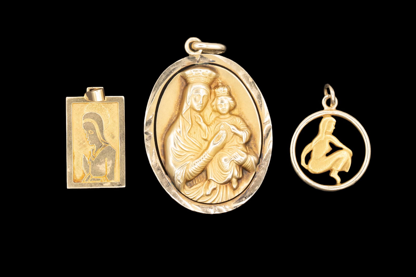 THREE GOLD PENDANTS (1 of 2)