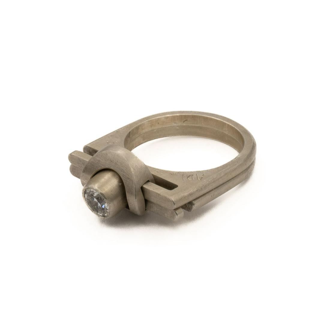 STERLING SILVER AND CRYSTAL RING (1 of 6)