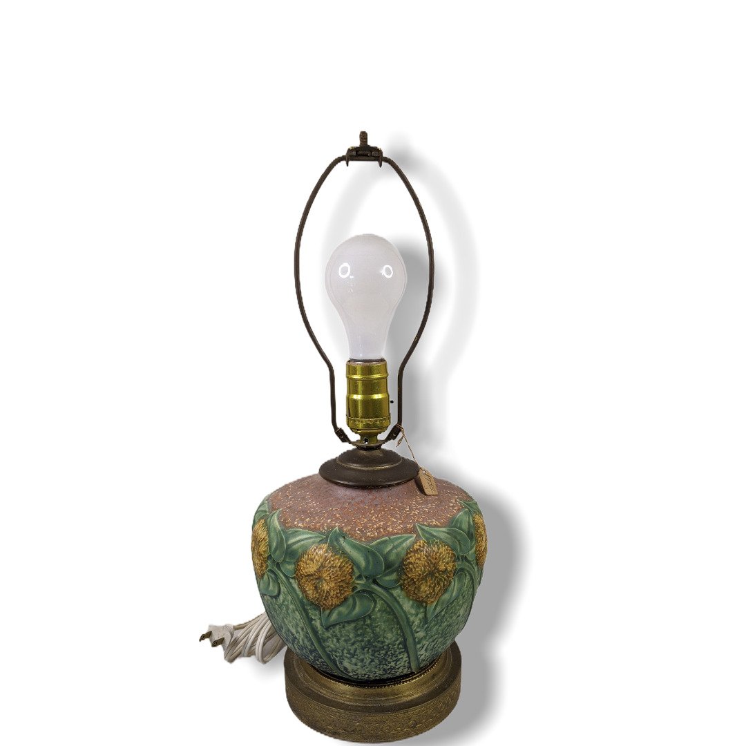 149 Roseville Sunflower Lamp Pottery (1 of 4)