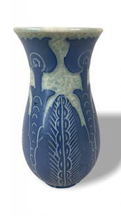 Gustavberg Studios vase: Well executed form from Josef Ekberg Gustavberg Studios dated 1919 2.5" W x 5" H