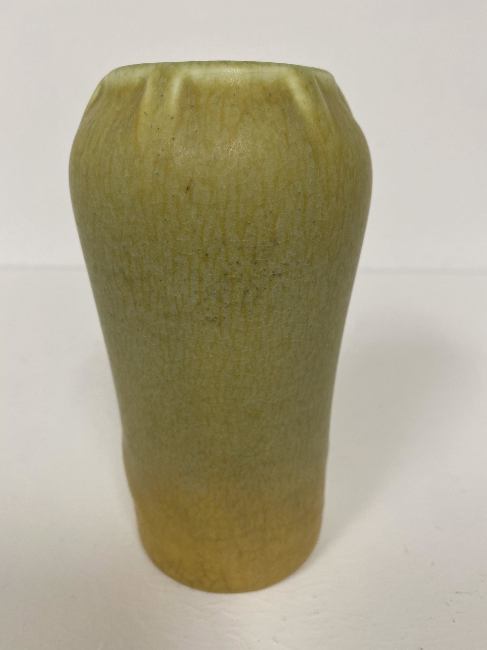 Rookwood Pottery: Yellow with Rooks bottom 5 5/8" tall