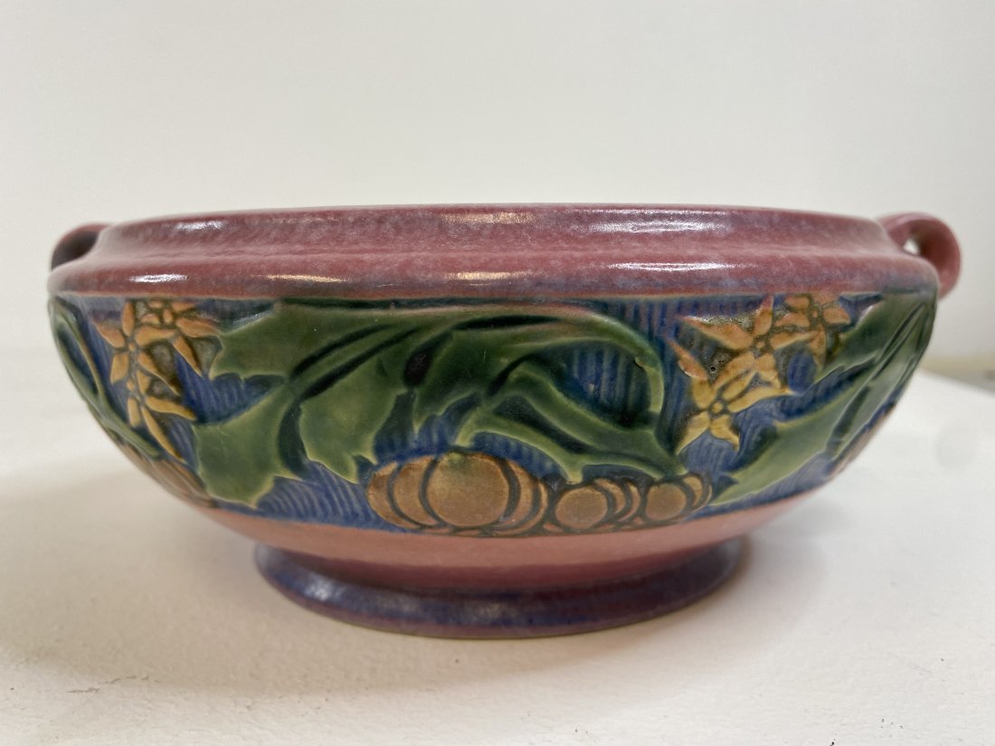 Roseville Pottery: Benada Pink 8 3/4" width handle to handle