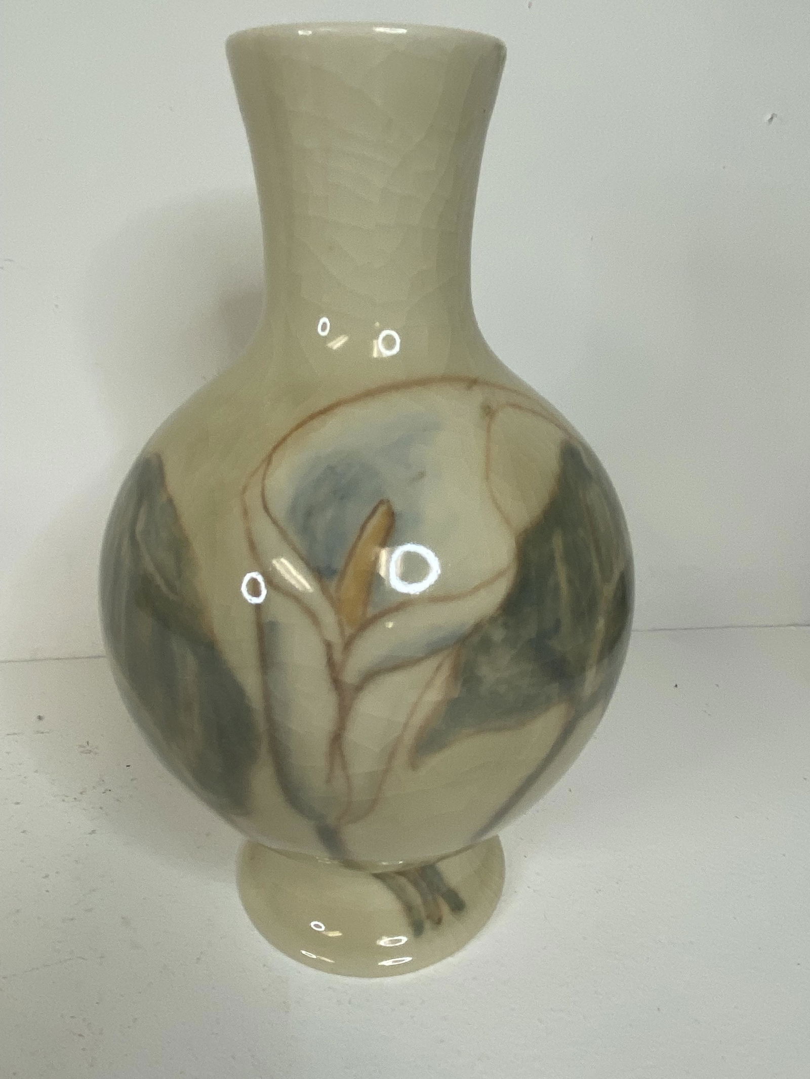 Rookwood Pottery: 1945 Boulbous Tall vase by Jens Jensen.