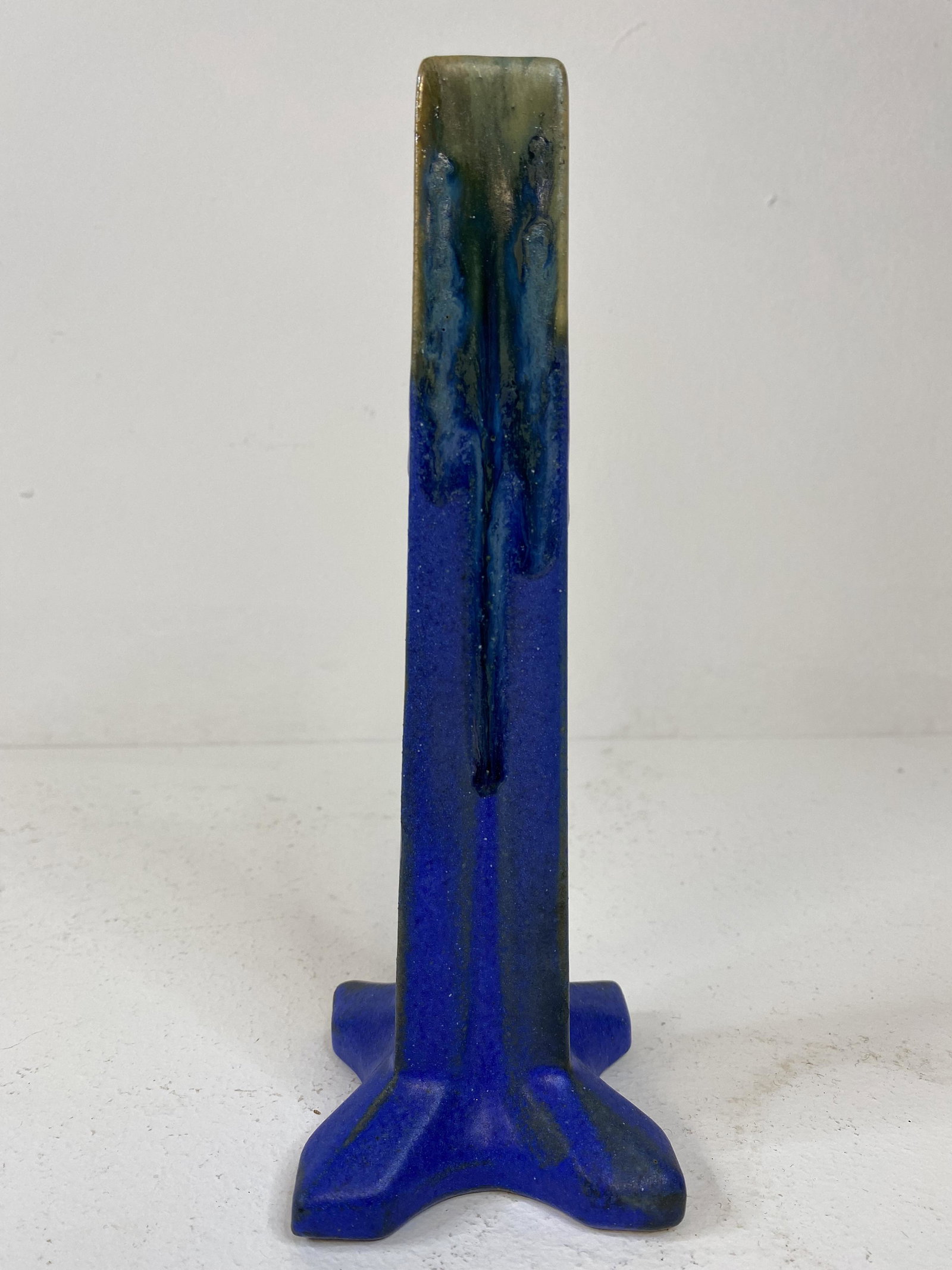 Fulper Pottery: Nice 4 sided Arts and Crafts Form 8" tall