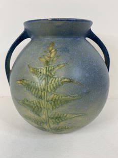 Roseville Pottery Windsor: Roseville Pottery Windsor with Pines 7 1/4" tall