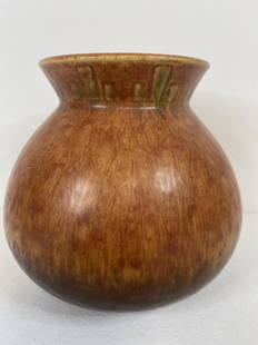 Roseville Pottery Windsor: Roseville Pottery Windsor with nice design around neck 6 1/4" tall