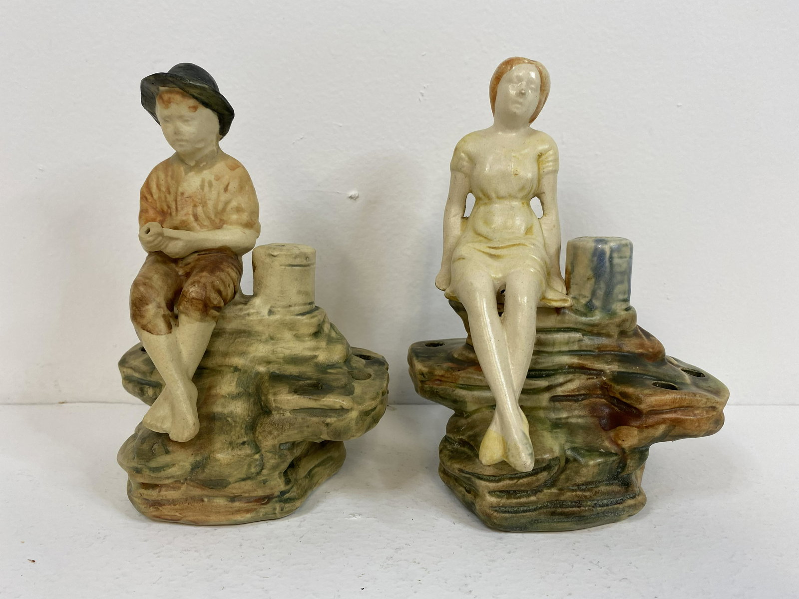 2 Weller Pottery Muskota: Fisher Boy and Leda