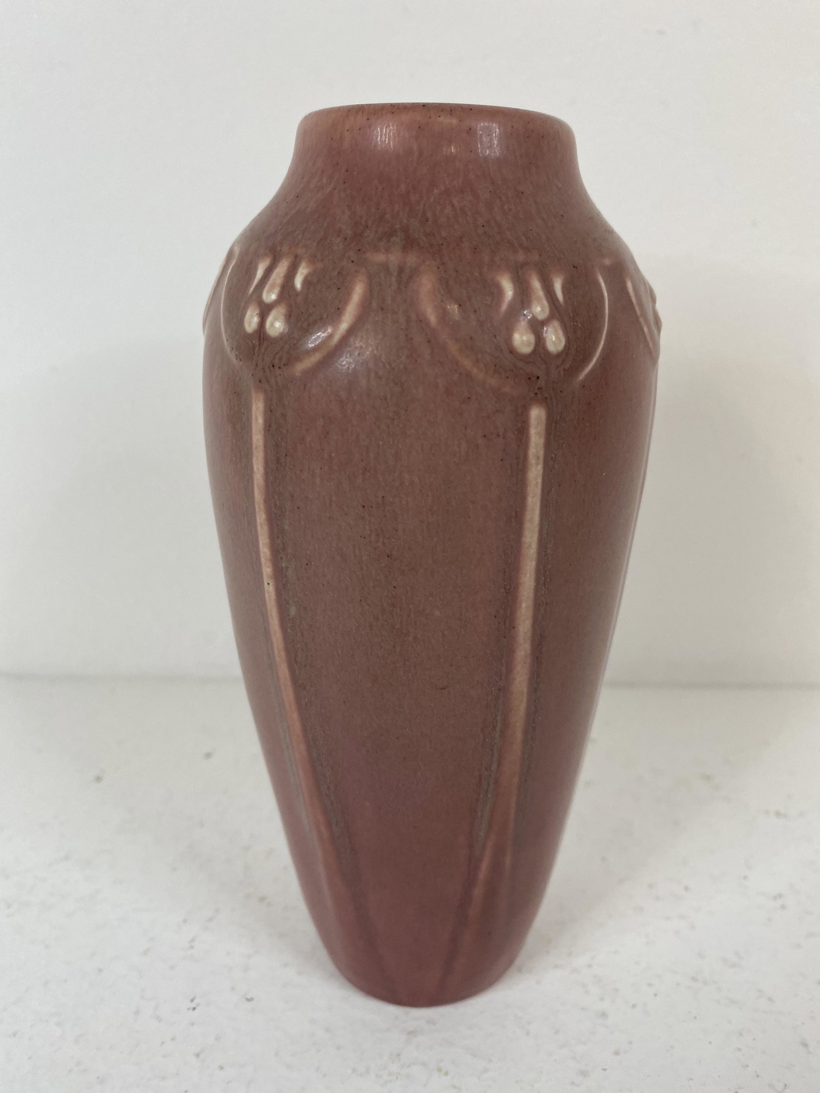 Rookwood Pottery: Production #2142. 1918 6 1/2" tall. Clean