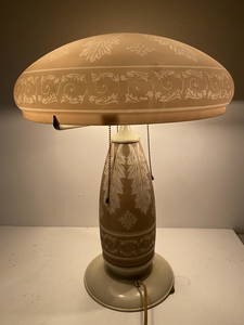 Pittsburgh Acid etched lamp with matching shade