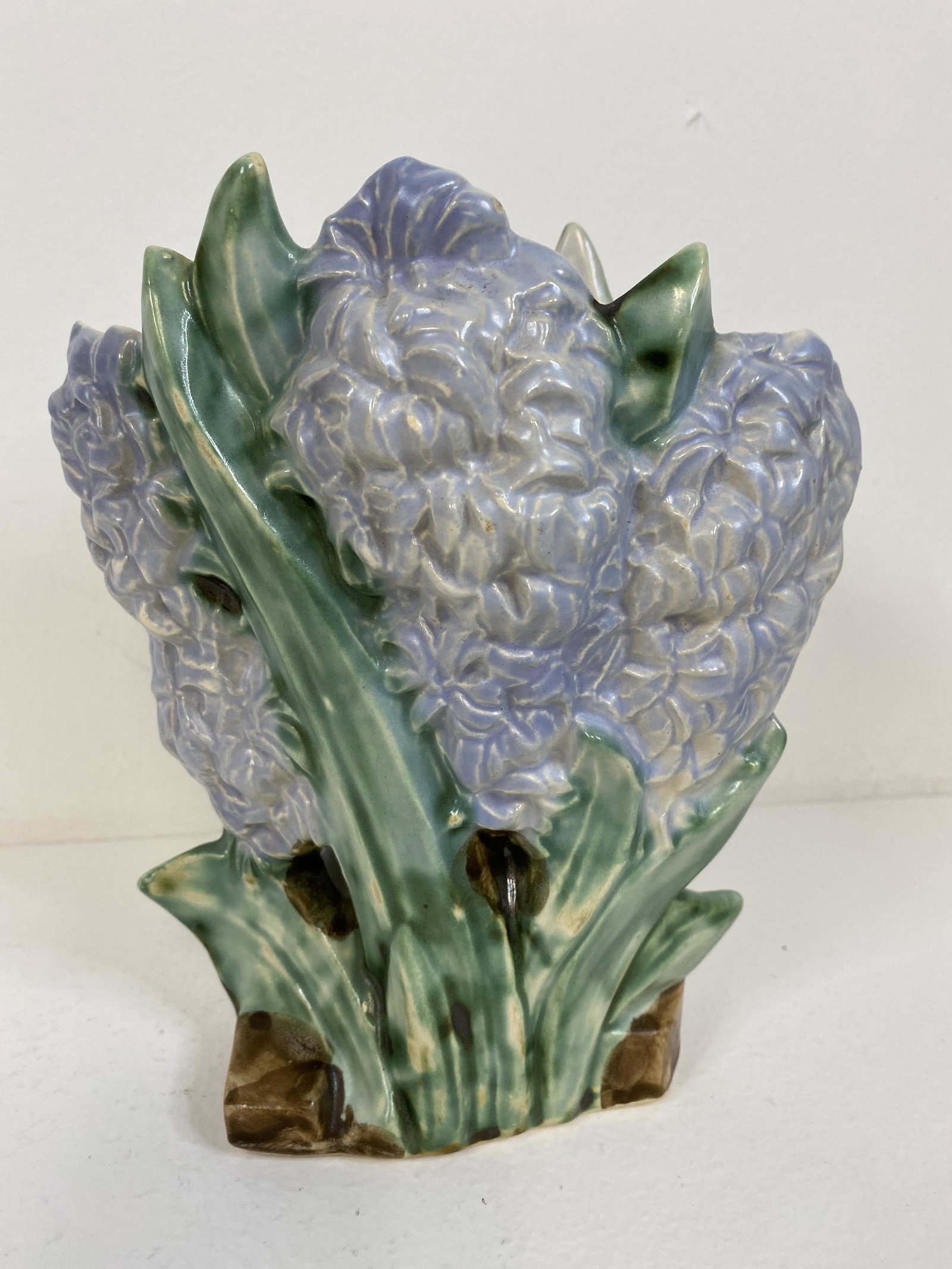 McCoy Pottery: Lavender floral. 8" tall