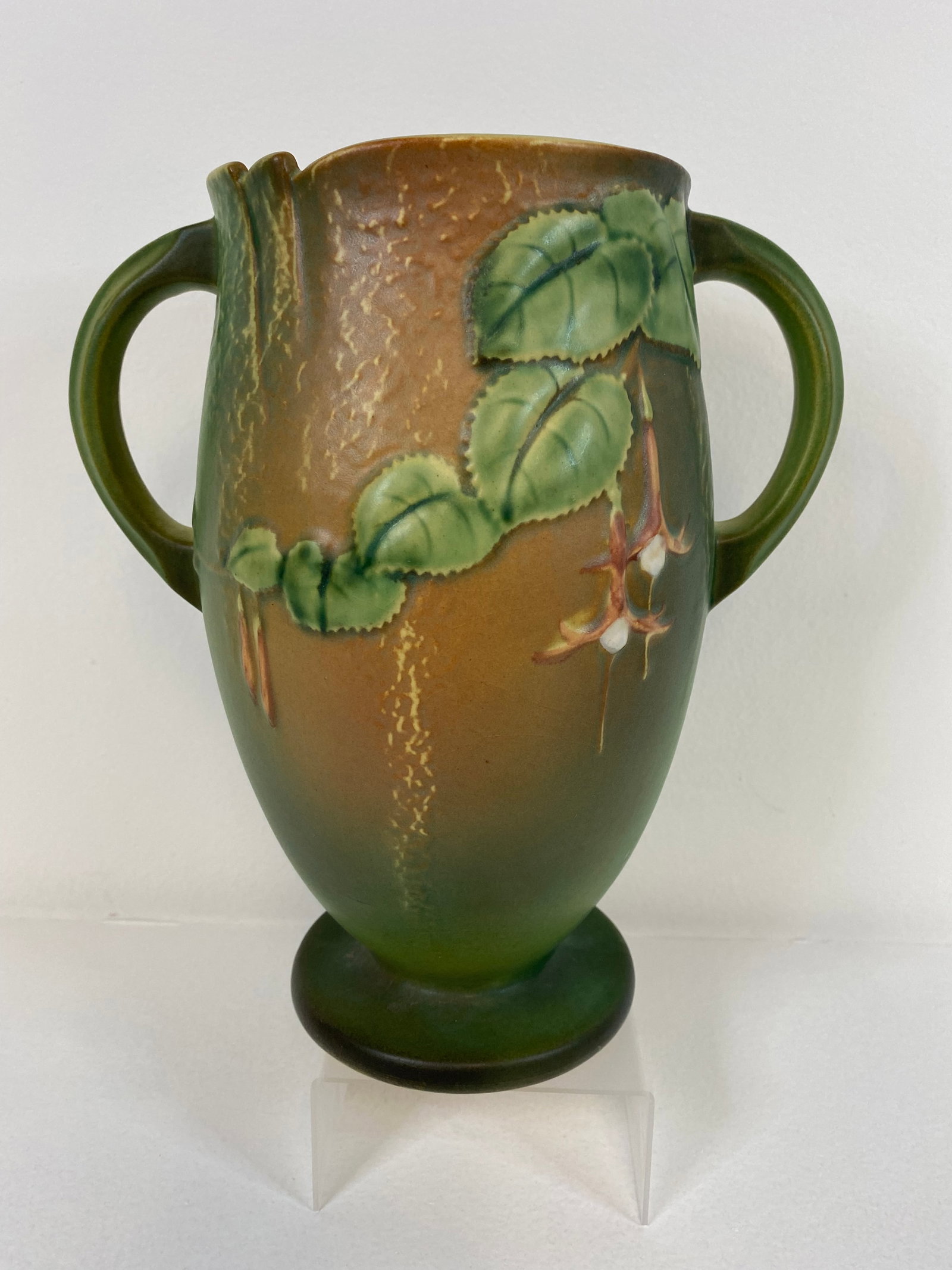 Roseville Pottery Fuschia 10": Nice larger Roseville Fuschia vase that stands 10 1/4" tall