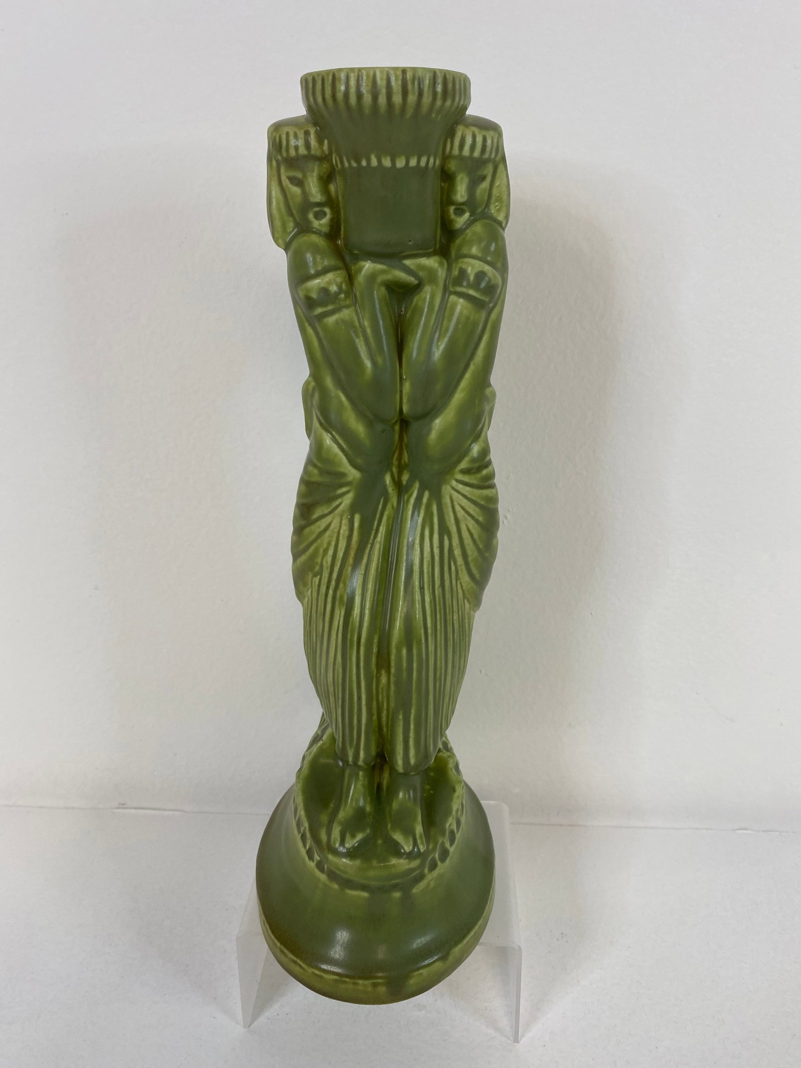 Rookwood Pottery Production Candle Holder: Hard to find form 2304 and done in 1921. 11 1/4" tall