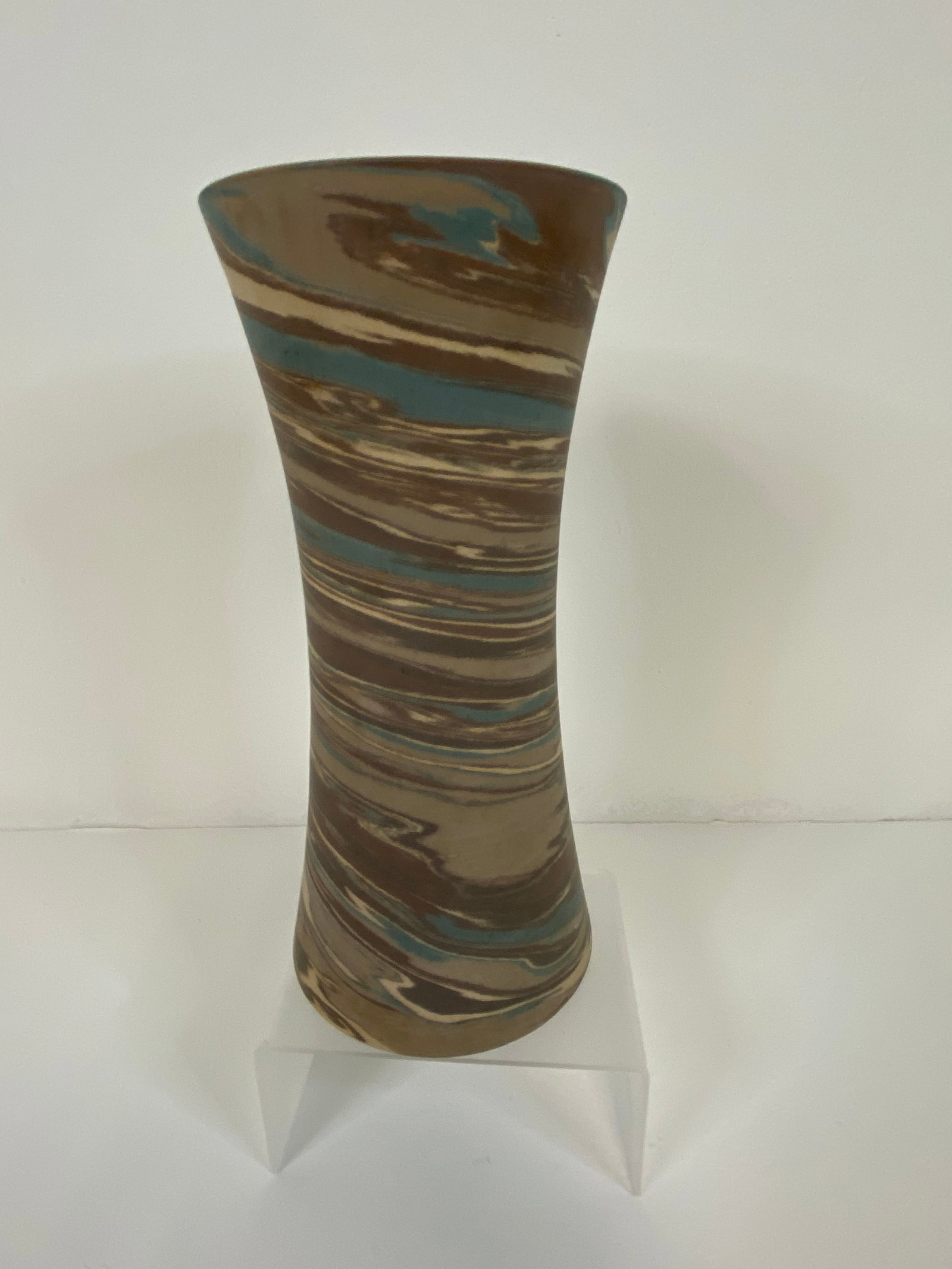 Niloak Pottery: Good Corset form standing at 8" tall