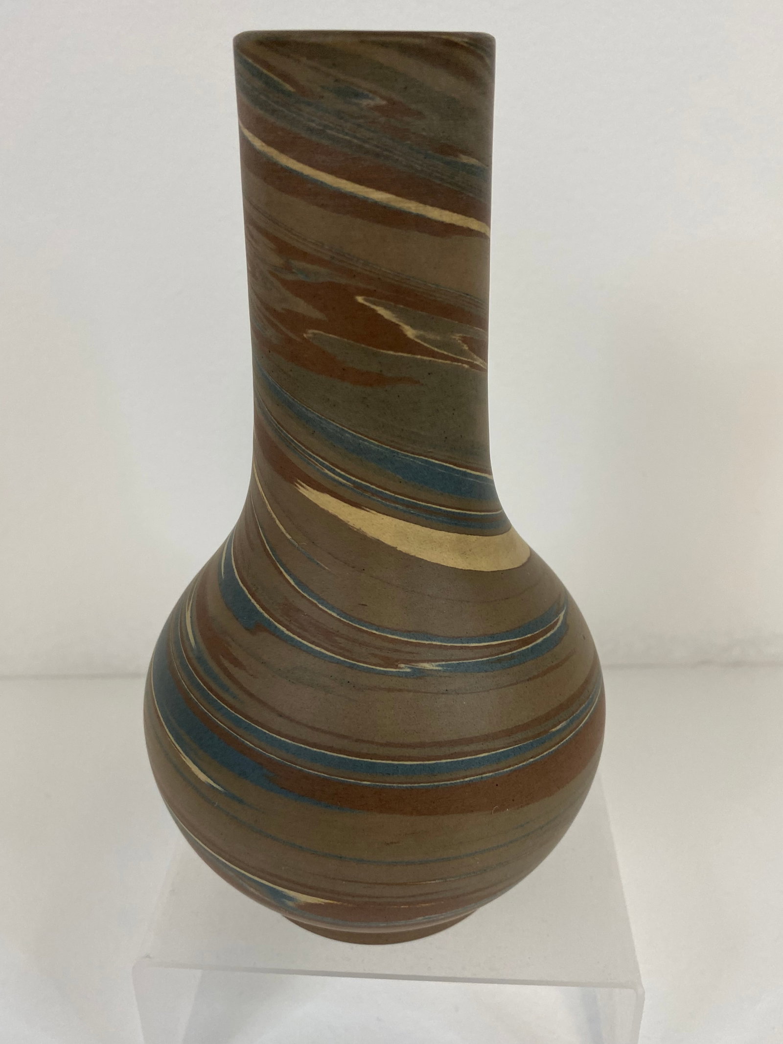 Niloak Pottery: Bottle Form at 6 1/2" tall