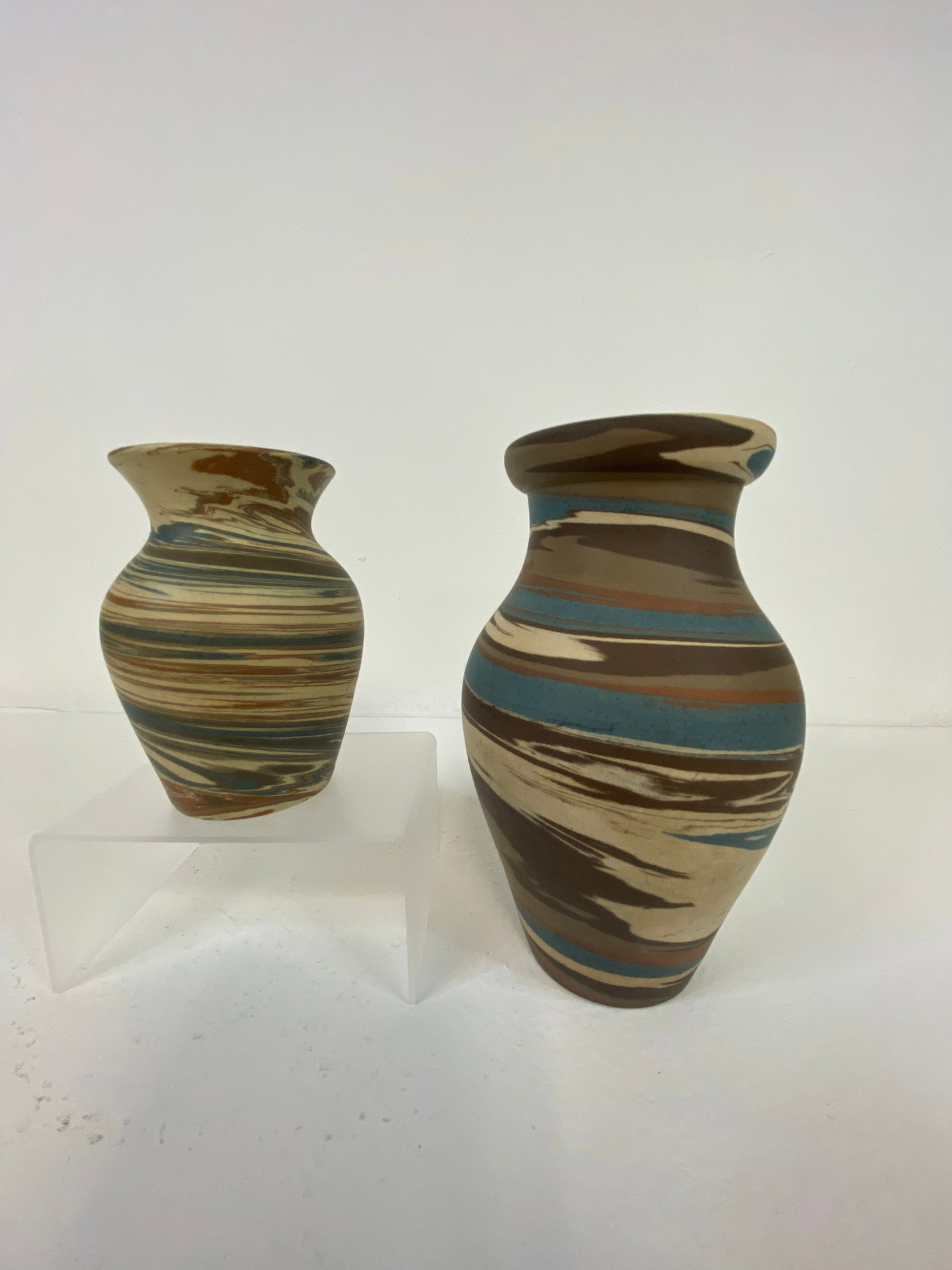 Niloak Pottery 2 pcs swirl (1 of 1)