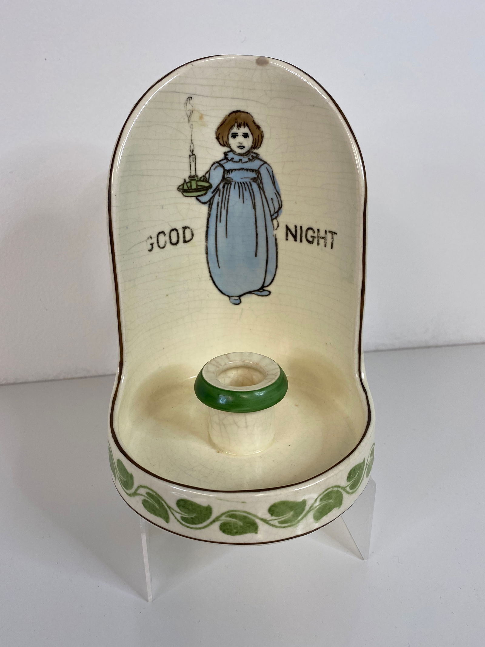 Roseville Pottery Candle holder (1 of 2)