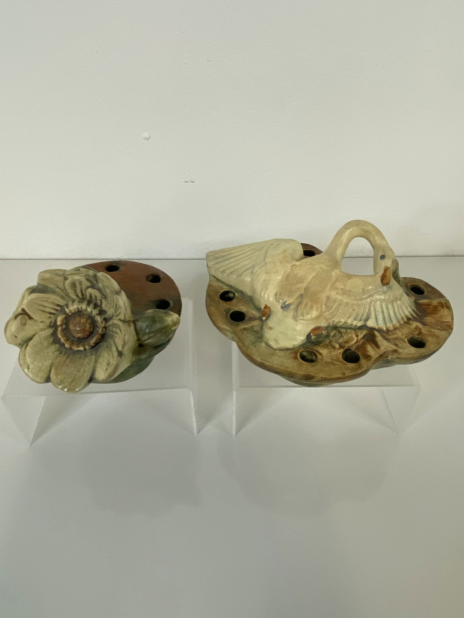 2 Weller Pottery Flower Frogs (1 of 1)